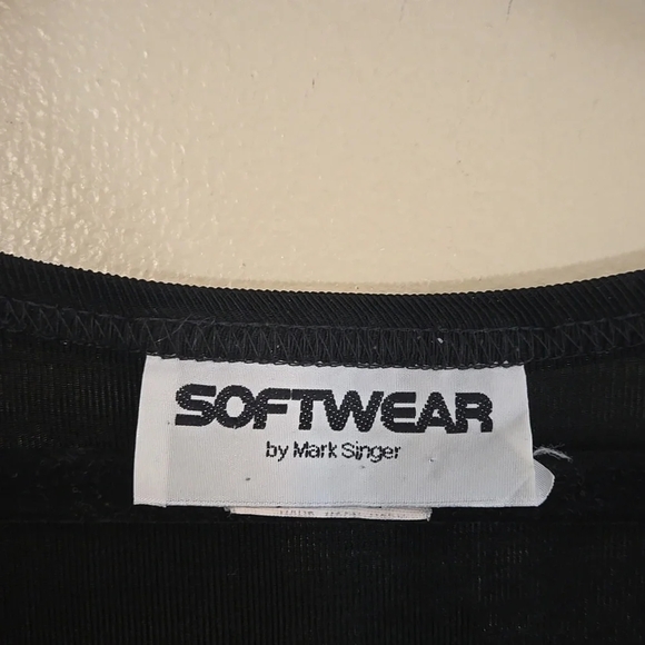 Softwear Slinky Black Short Sleeve Maxi Dress Size Large - Picture 2 of 5